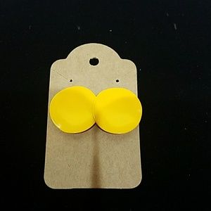 Yellow post earrings